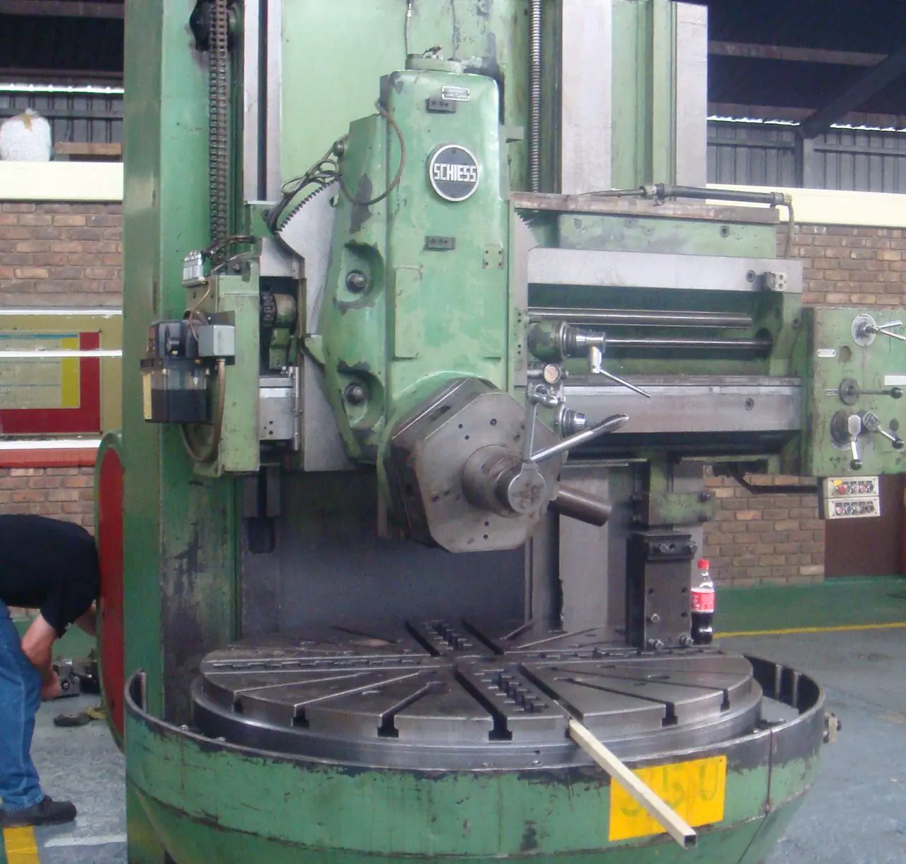 Legacy Schiess vertical machine before modernization