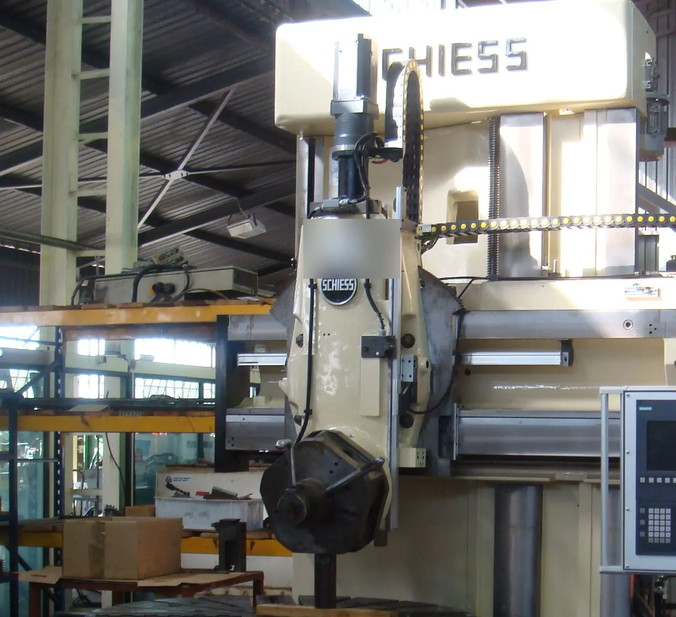 The Schiess vertical machine shown in a later modernized condition